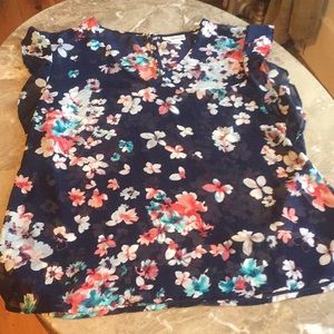 Tank top & sheer blouse set. EUC.